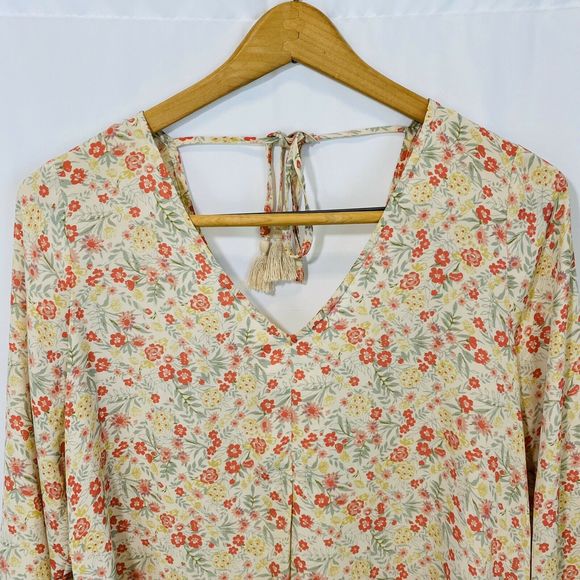 Lauren Conrad Floral Peasant Top Blouse - Picture 2 of 7